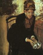 Edgar Degas Portrait of Mary Cassatt Spain oil painting artist